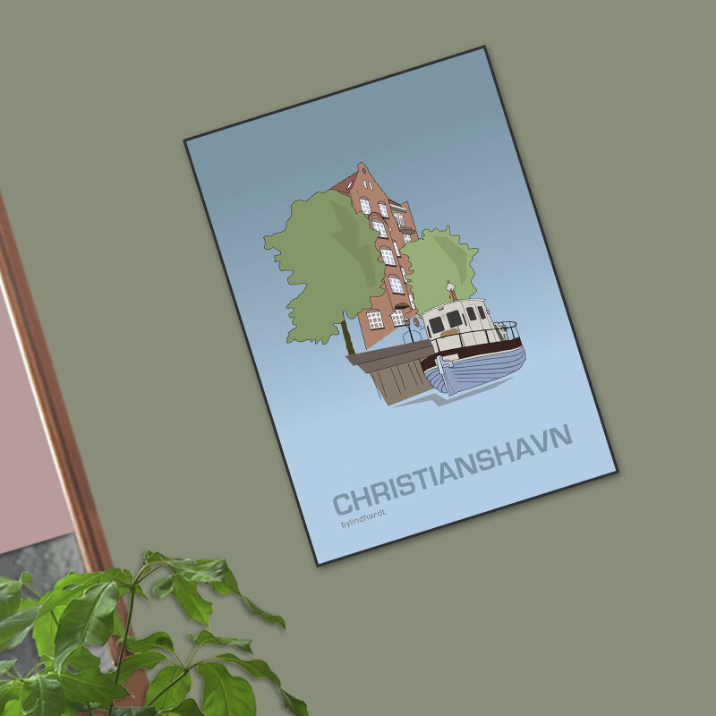 ♥ Christianshavn plakat By Lindhardt