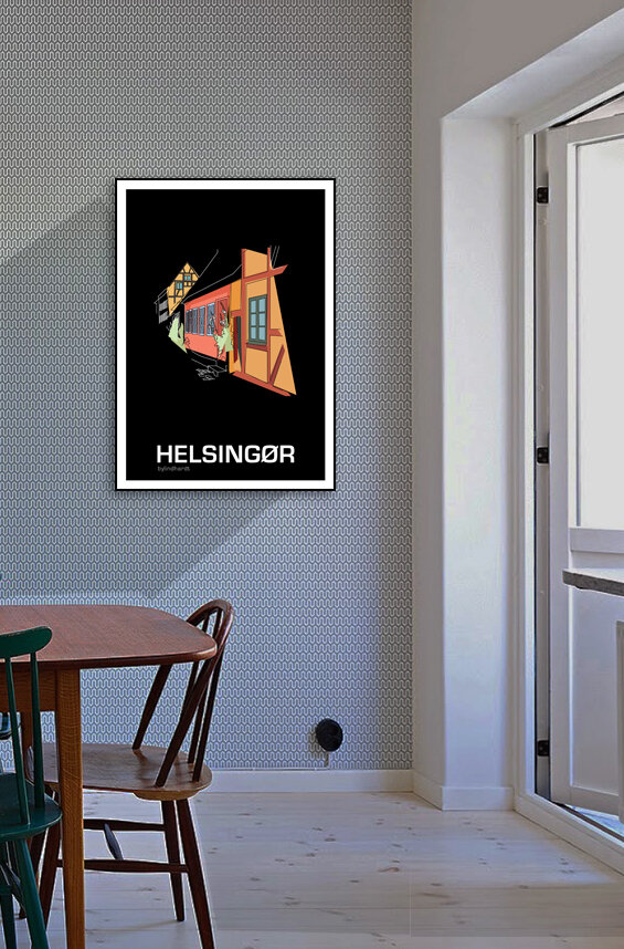 ♥ Helsingør Bykerne plakat By Lindhardt