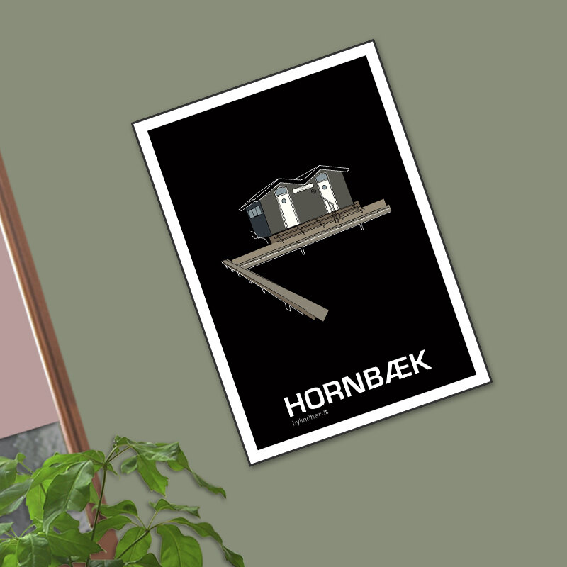♥ Hornbæk Vinterbadelaug plakat By Lindhardt