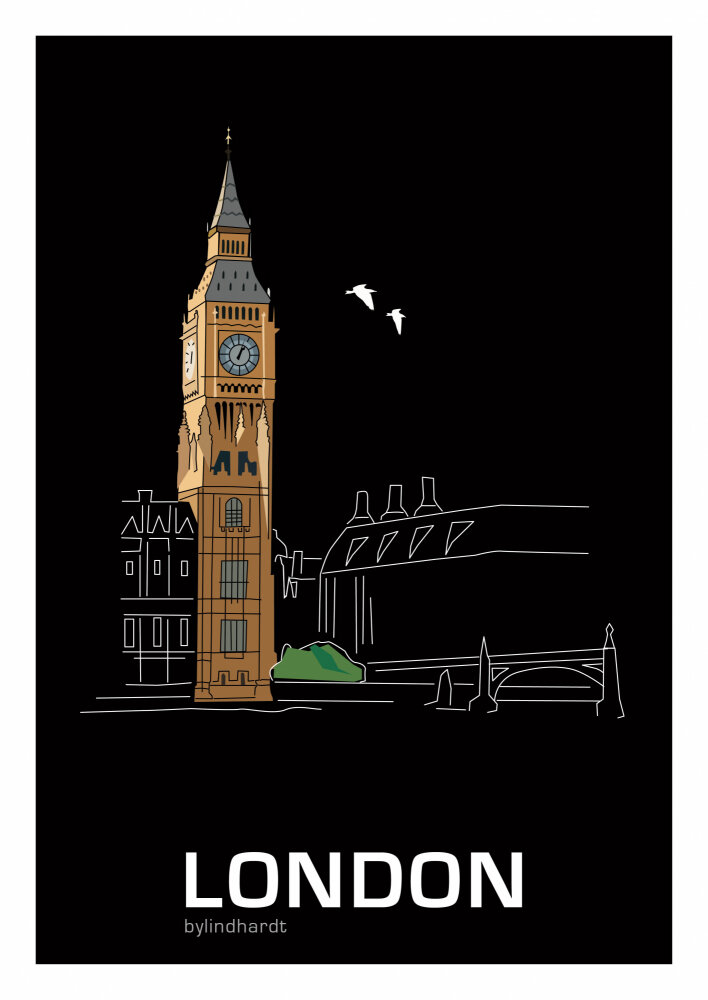 ♥ London plakat By Lindhardt