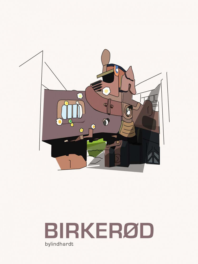 ♥ Birkerød plakat By Lindhardt