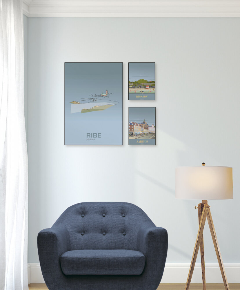 ♥ Ribe plakat By Lindhardt