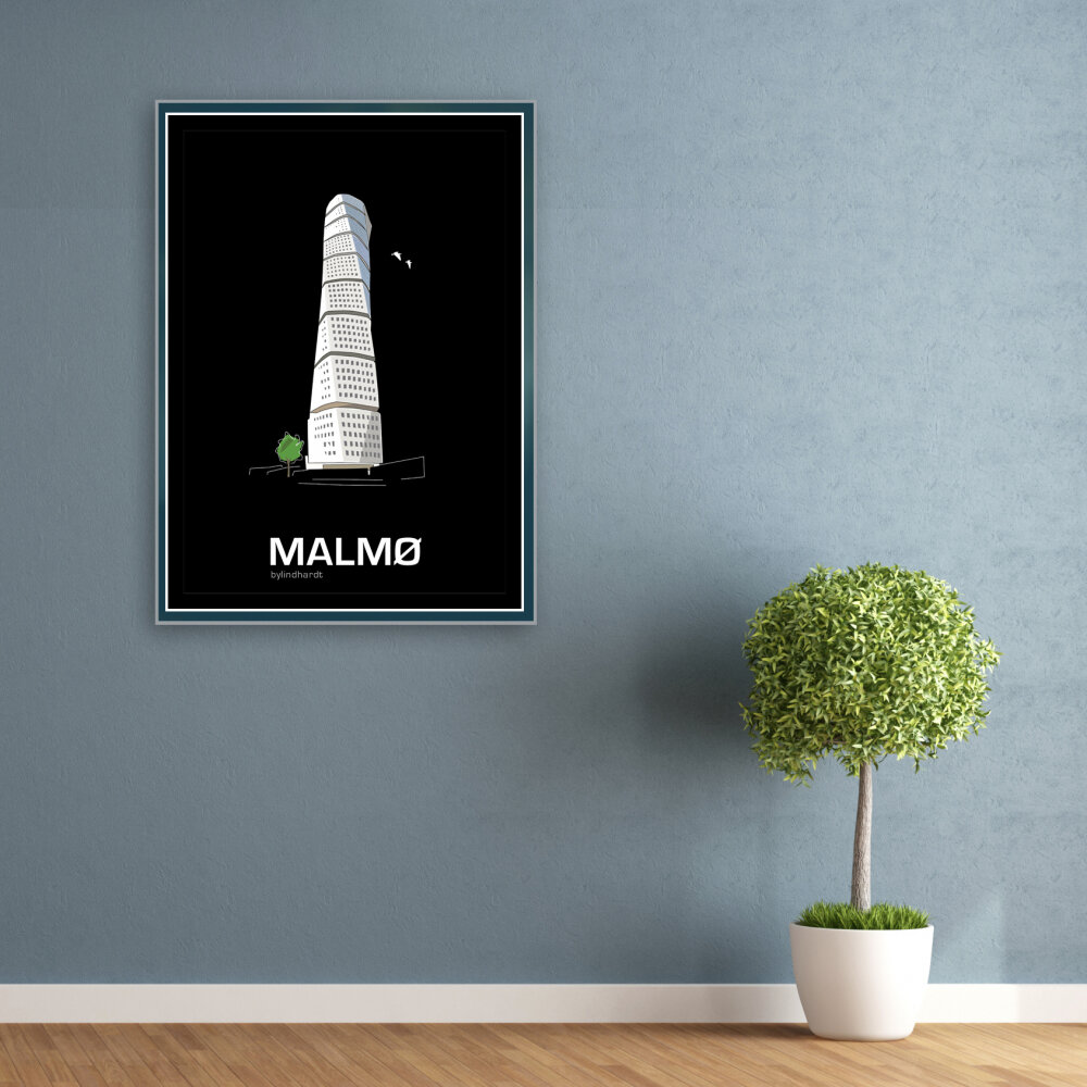 ♥ Malmø plakat By Lindhardt